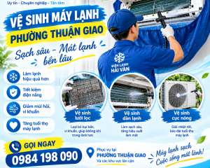 Vệ sinh máy lạnh phường Thuận Giao Thuận An uy tín| Điện Lạnh Hải Vân
