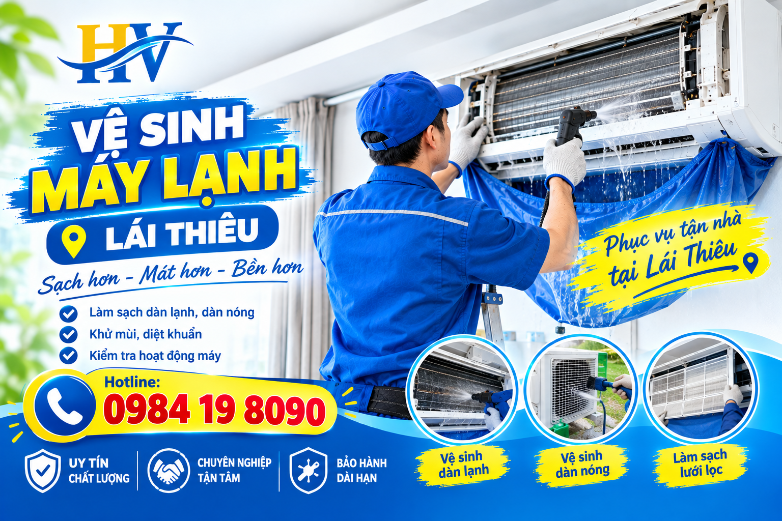 vệ sinh máy lanh uy tín ở phường lái thiêu