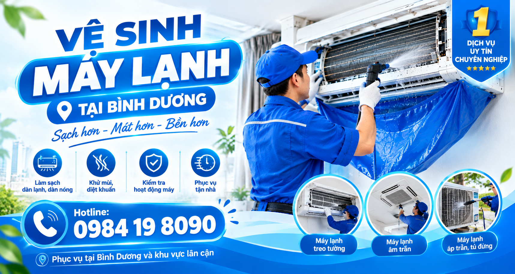 vệ sinh máy lạnh tại bình dương