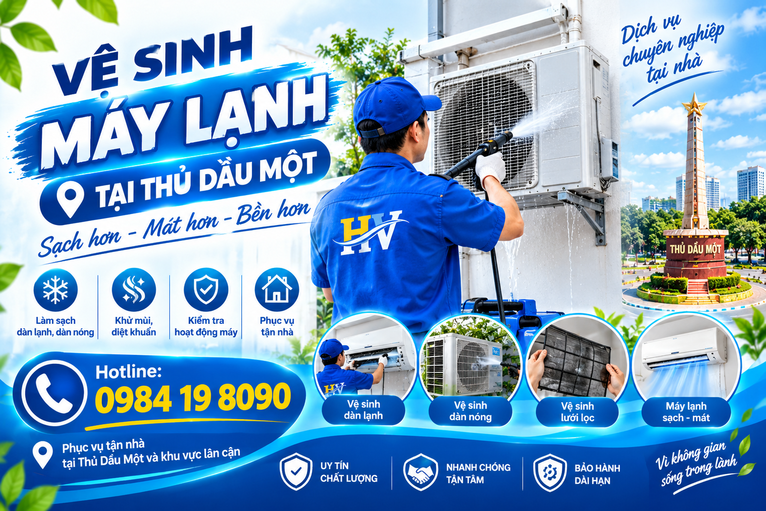 vệ sinh máy lạnh thủ dầu một bình dương
